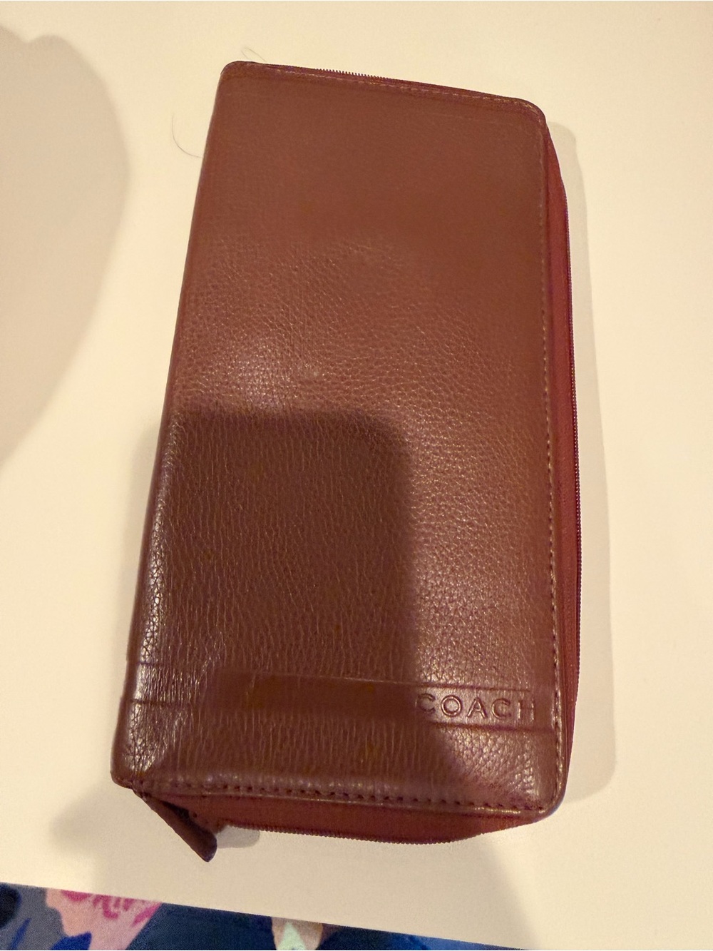 Coach Brown Leather Zip Wallet